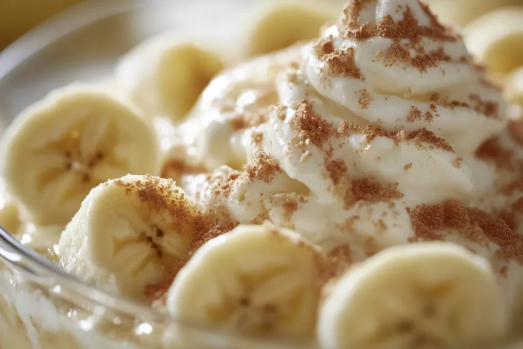 Ingredients for Patti LaBelle’s banana pudding recipe, featuring ripe bananas, vanilla wafers, and creamy pudding in a layered dessert.