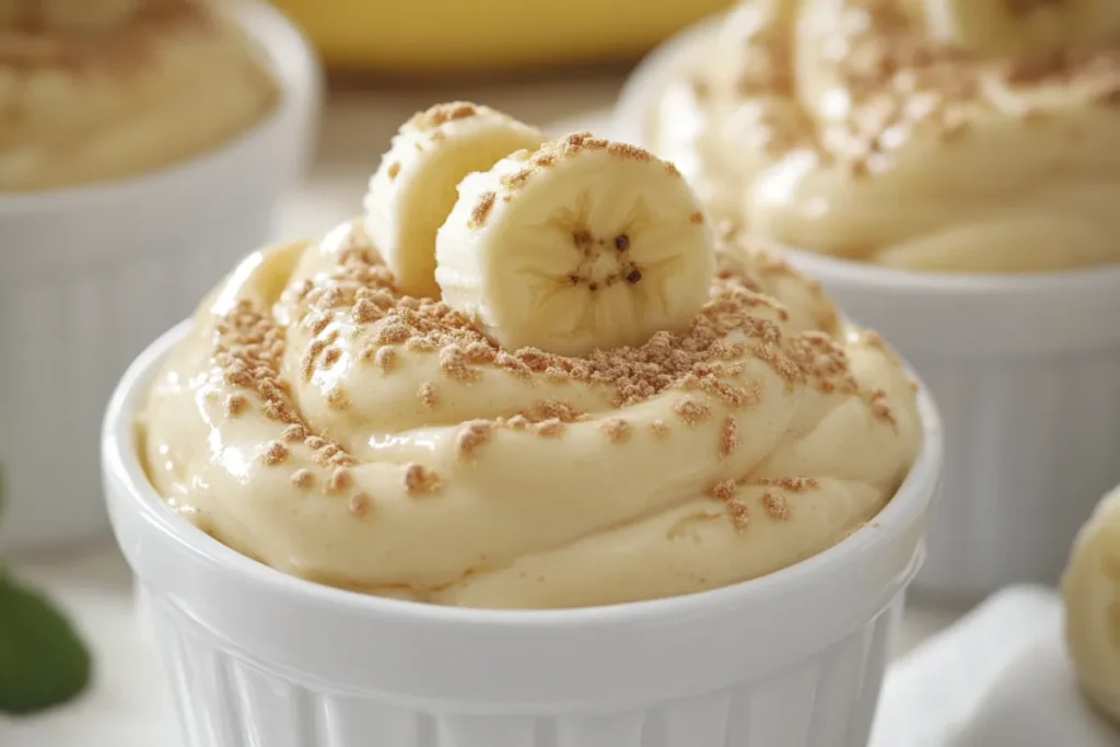 Classic homemade banana pudding with layers of vanilla custard, ripe bananas, and Nilla wafers.