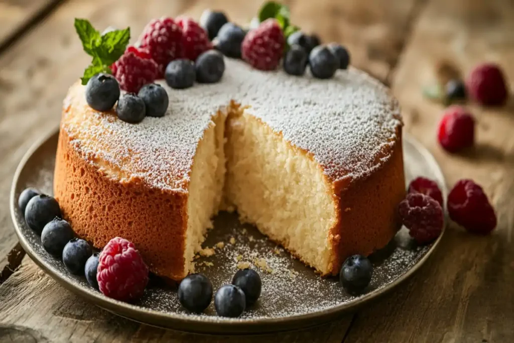 A moist, fluffy slice of cake made with yogurt, showcasing the benefits of using yogurt in baking for added moisture and flavor.