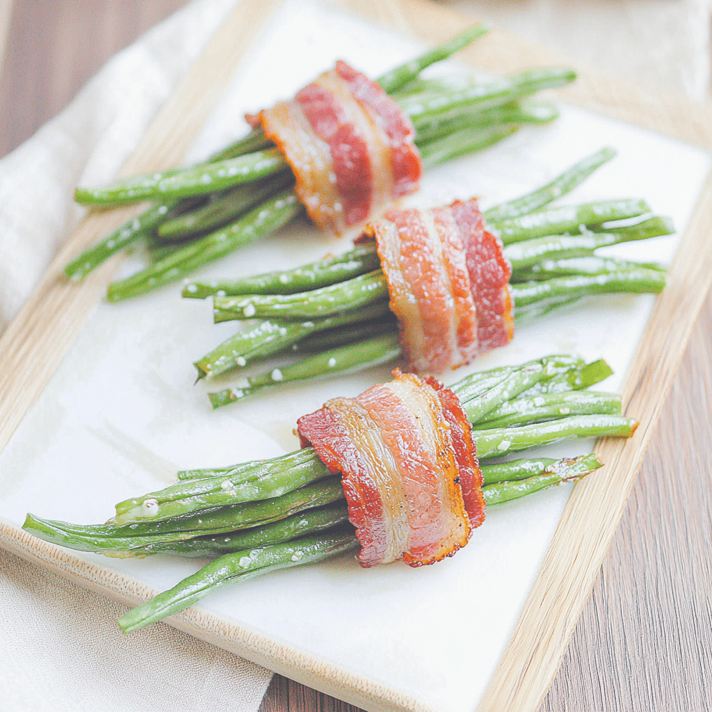 Bacon Wrapped Green Beans - Clara quick dinners