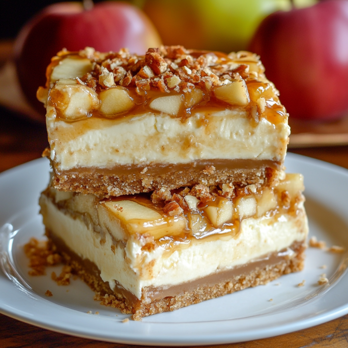 Caramel Apple Cheesecake Bars Recipe