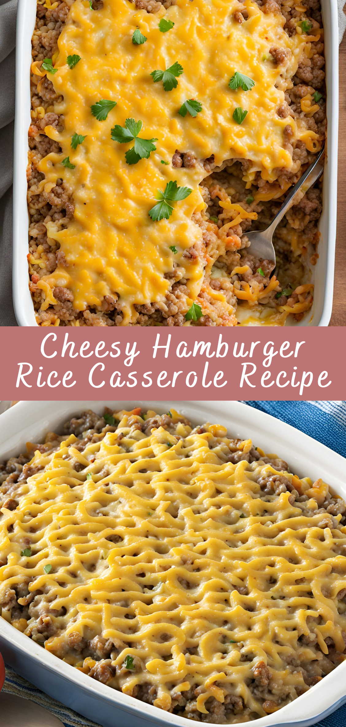 Cheesy Hamburger Rice Casserole Recipe