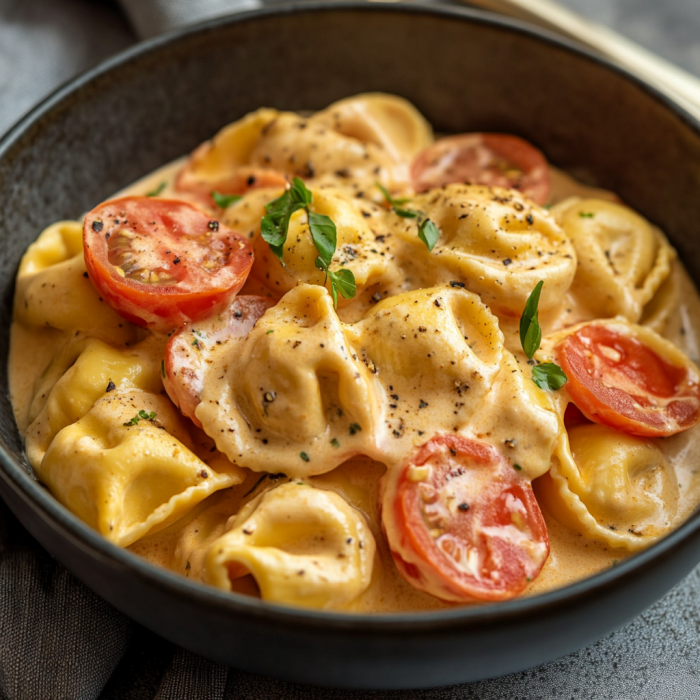 Creamy Tortellini with Tomatoes Recipe