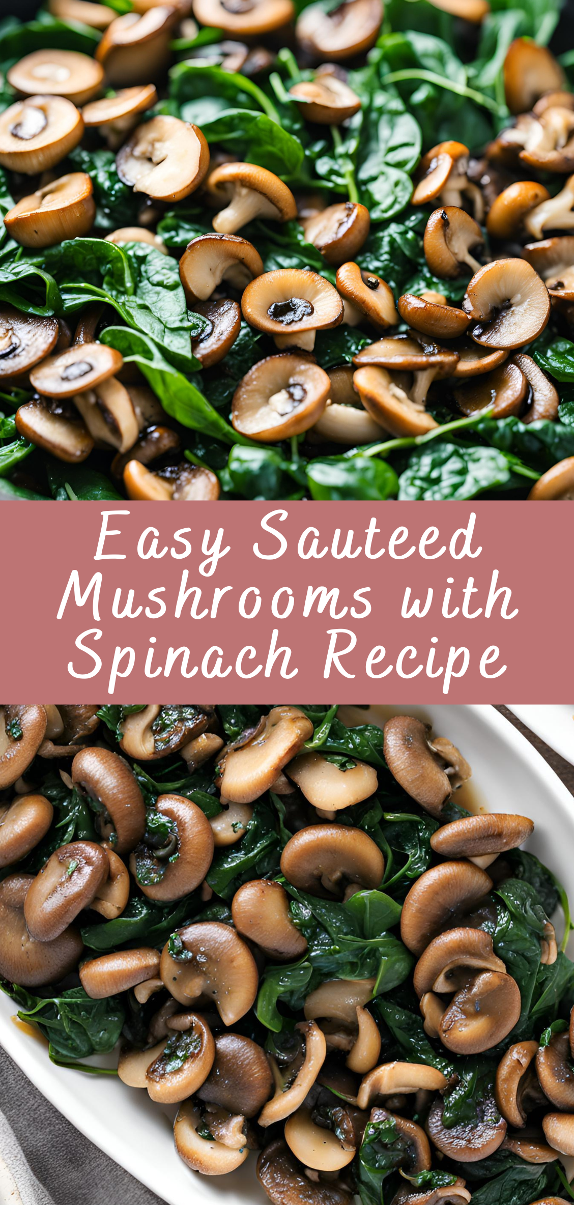 Easy Sauteed Mushrooms with Spinach Recipe