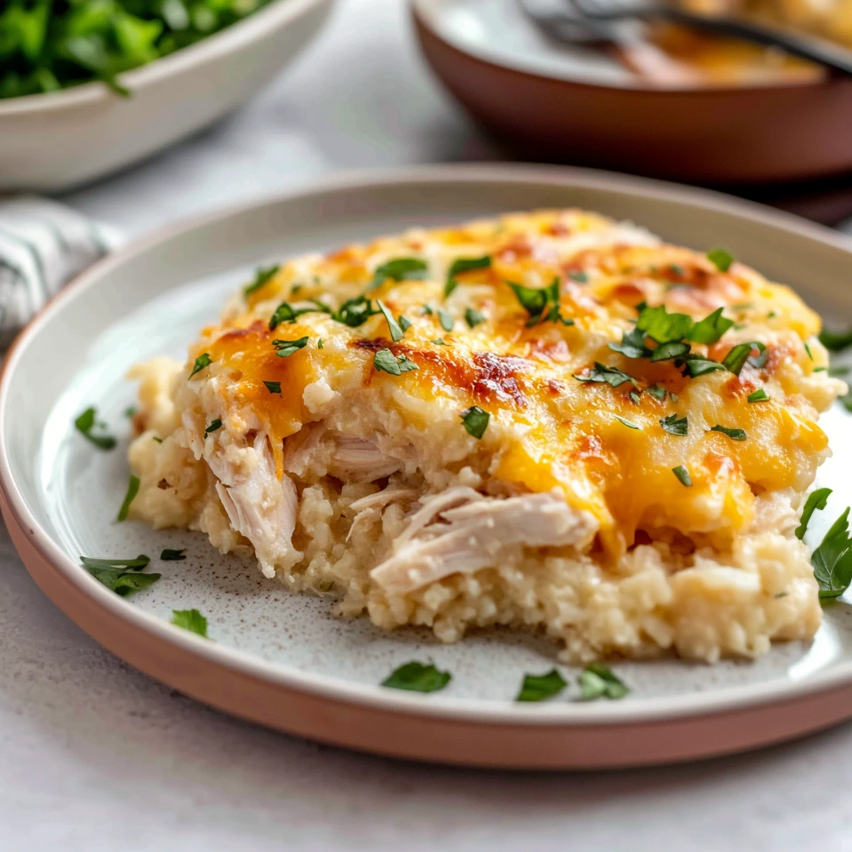 Healthy Chicken Cauliflower Rice Casserole