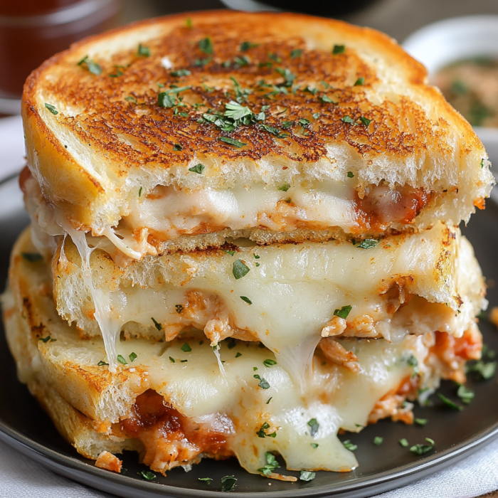 Lazy Chicken Parmesan Grilled Cheese