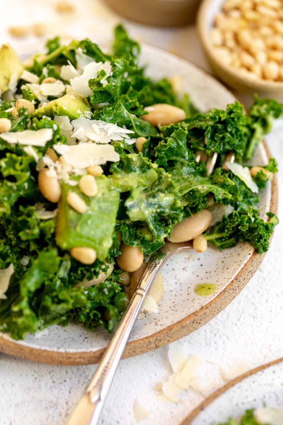 Massaged Kale Avocado Salad - Eat With Clarity