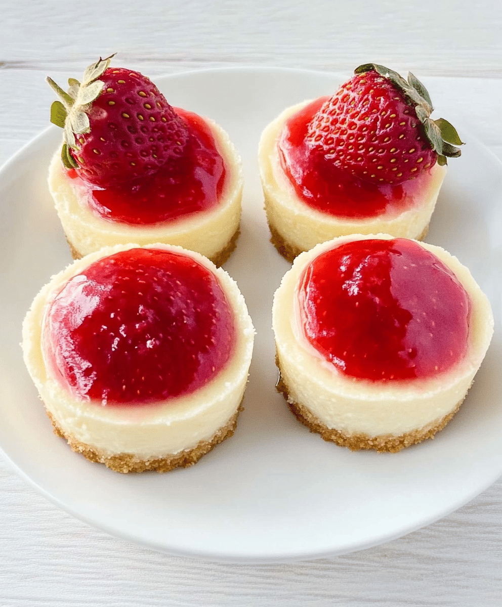 Mini Strawberry Cheesecakes Recipe - Savory Kitchen Stories