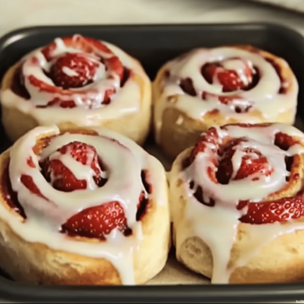 Strawberry Cheesecake Cinnabon Rolls - Clara quick dinners