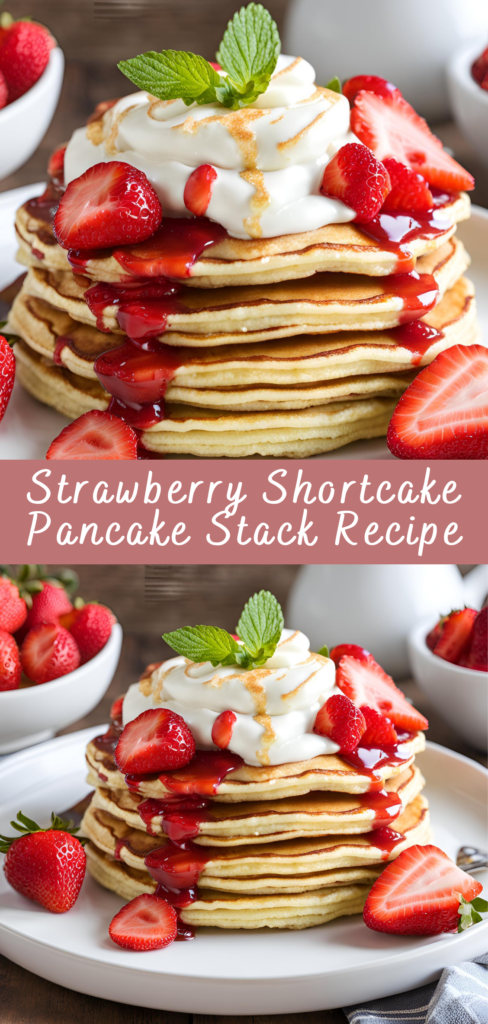 Strawberry Shortcake Pancake Stack Recipe