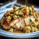 4-Ingredient Slow Cooker Chicken with Stuffing