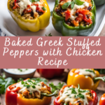 Baked Greek Stuffed Peppers with Chicken Recipe