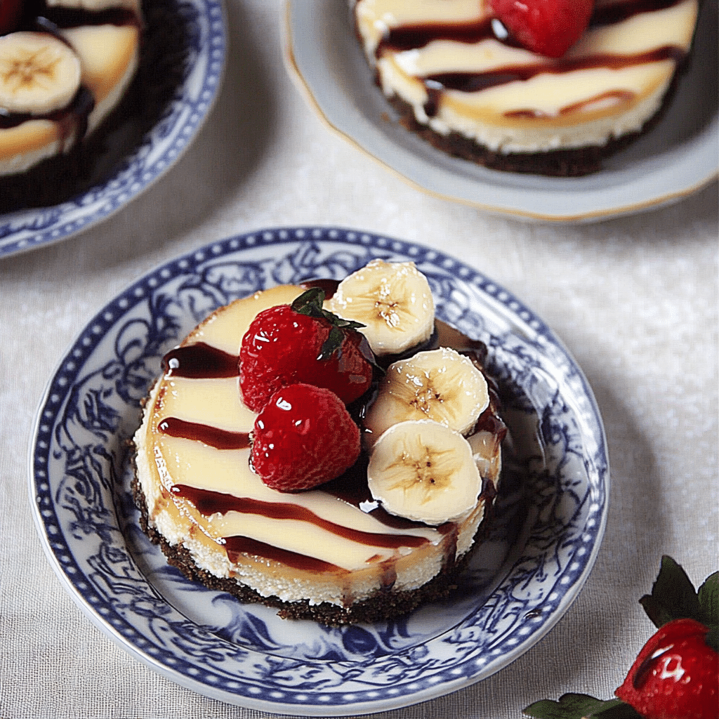 Banana Split Cheesecakes - Clara quick dinners