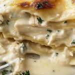 Cheesy Chicken Alfredo Lasagna | JustWorthi