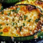 Cheesy Garlic Zucchini Steaks | JustWorthi