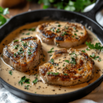 Creamy Garlic Pork Chops - Clara quick dinners