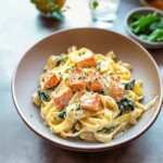 Creamy Salmon and Spinach Pasta (One-Pot Recipe)