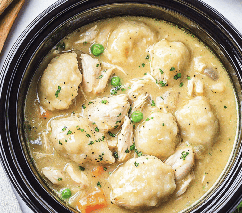 Crockpot Chicken and Dumplings - Clara quick dinners