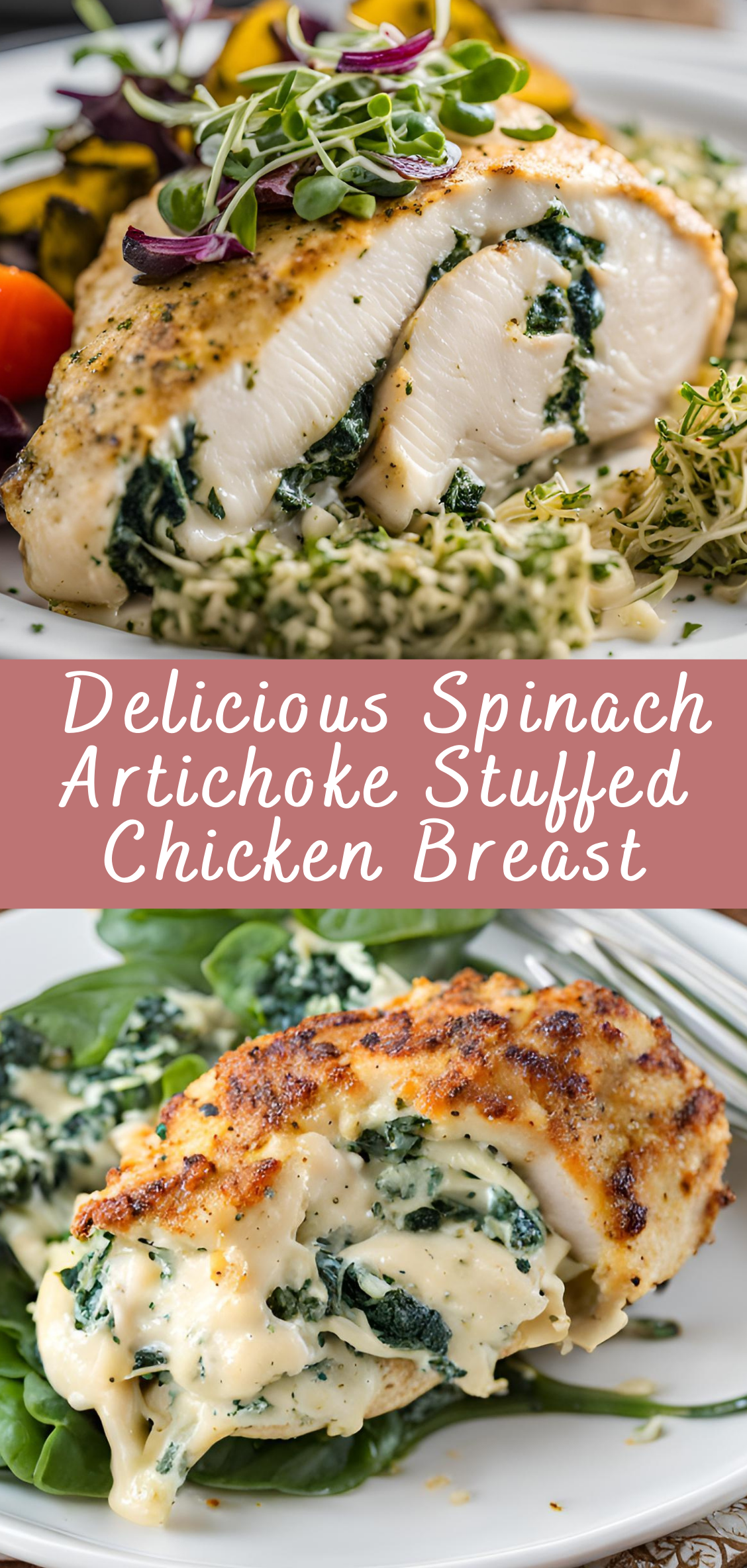 Delicious Spinach Artichoke Stuffed Chicken Breast Recipe