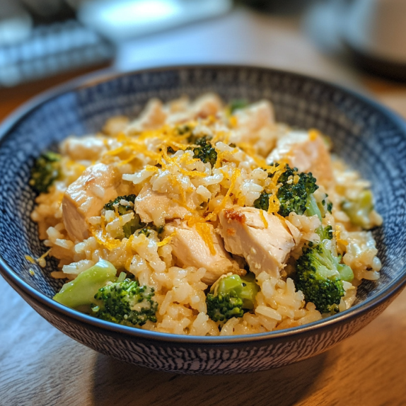 Easy Chicken Broccoli Rice Cheese Casserole Recipe