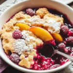 Easy Peach and Raspberry Cobbler