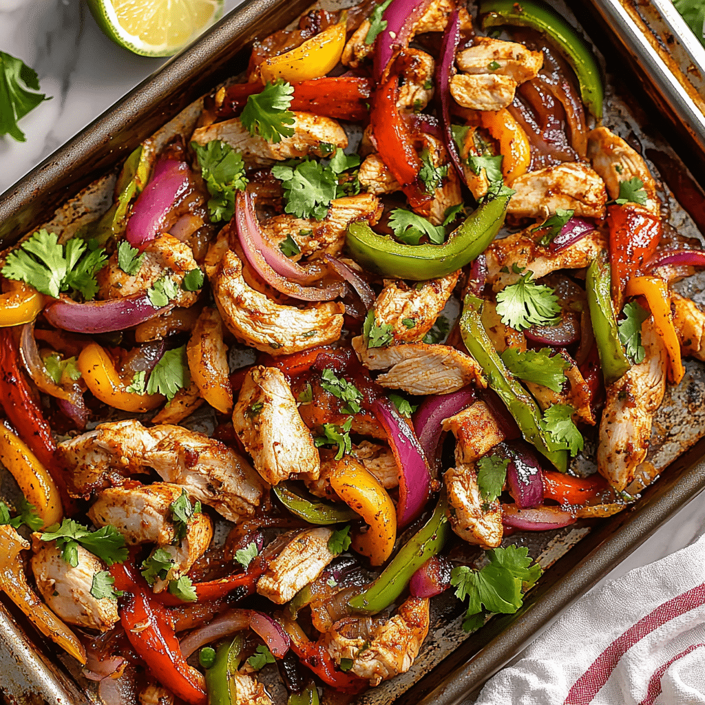 Easy Sheet Pan Chicken Fajitas