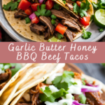 Garlic Butter Honey BBQ Beef Tacos Recipe