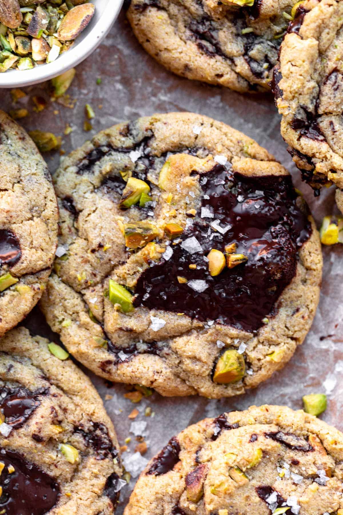 Gluten Free Pistachio Chocolate Chip Cookies