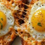 Golden Cheesy Baked Egg Toast: A Savory Breakfast Delight