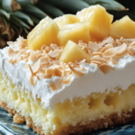 Hawaiian Pineapple Coconut Poke Cake