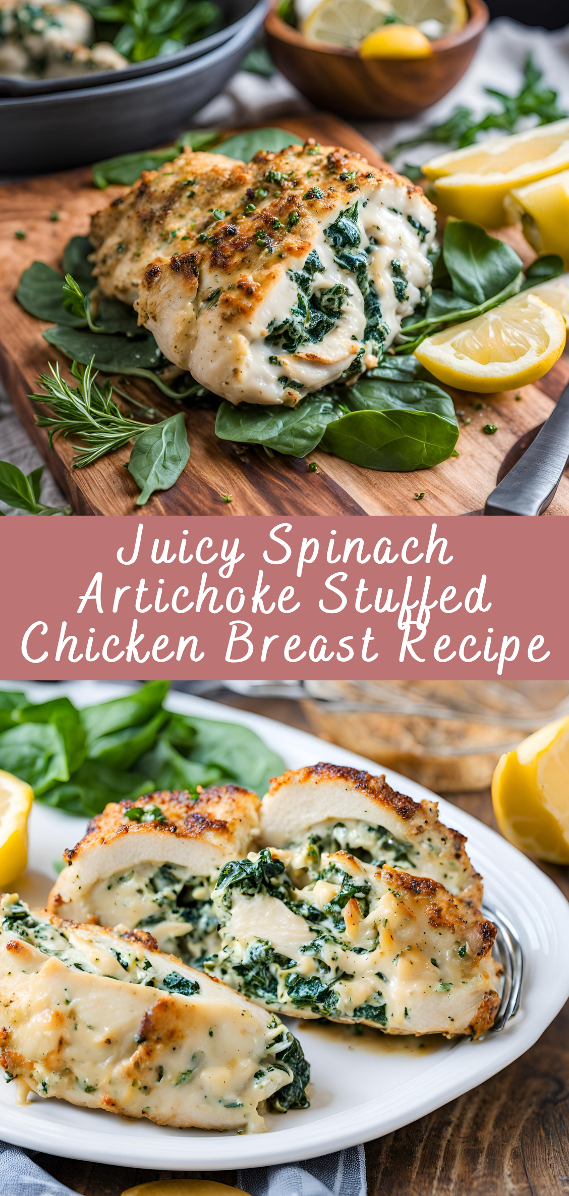 Juicy Spinach Artichoke Stuffed Chicken Breast Recipe