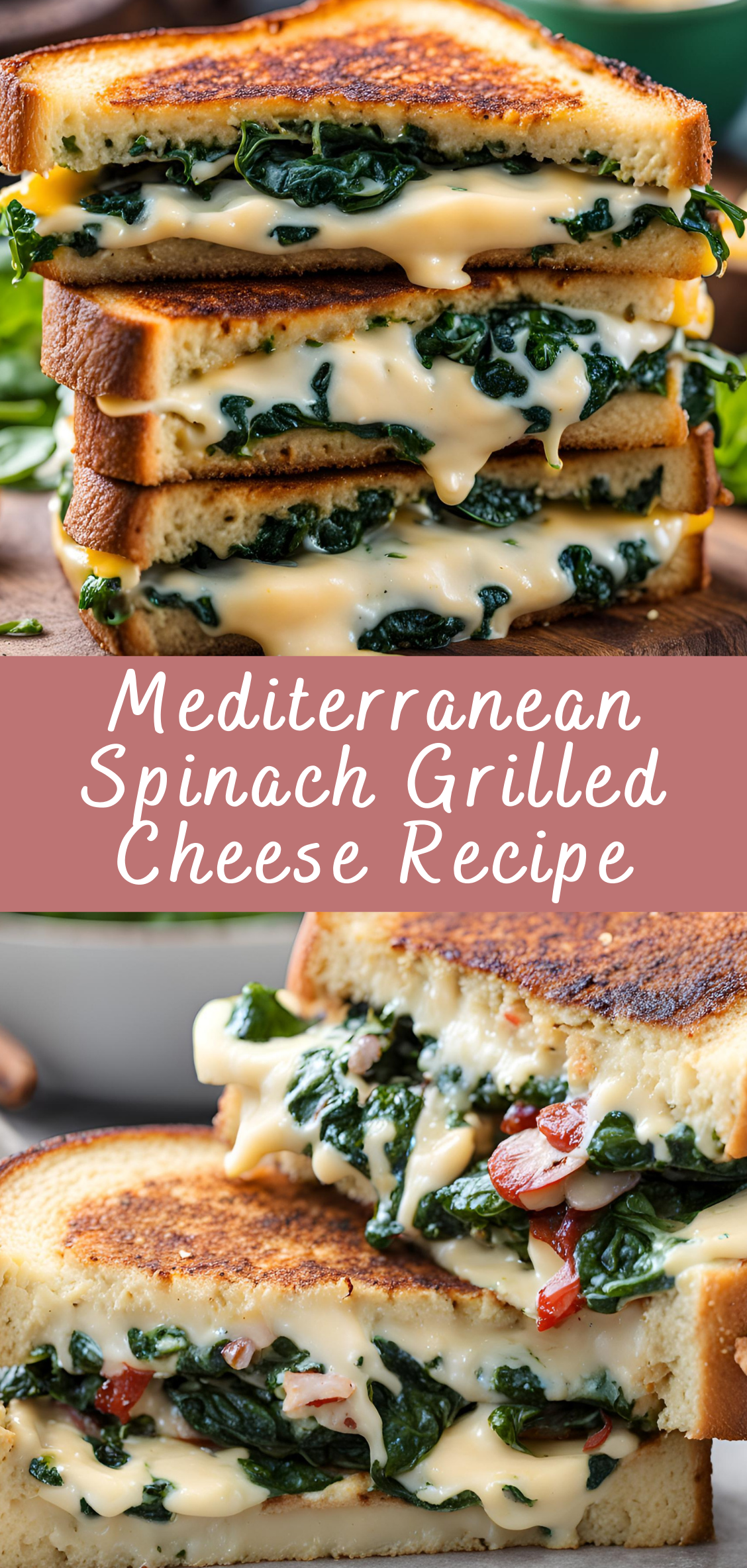 Mediterranean Spinach Grilled Cheese Recipe