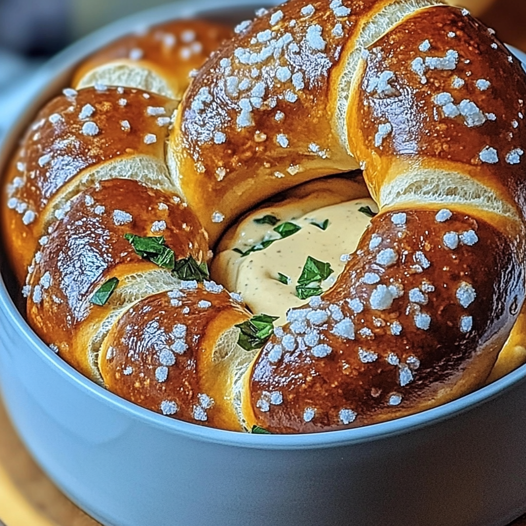 Soft Pretzels with Cheese Dip