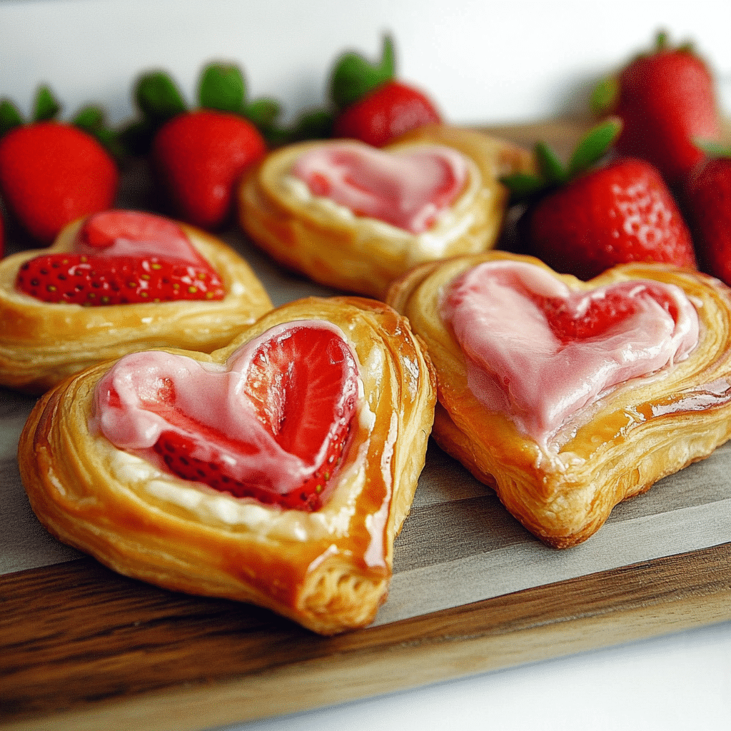 Strawberry Cream Cheese Heart Danishes