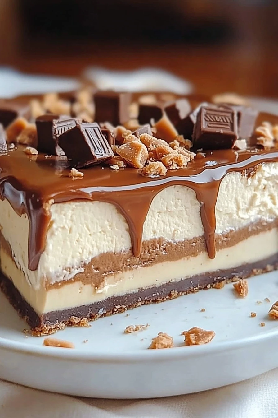 No-Bake Twix Cheesecake